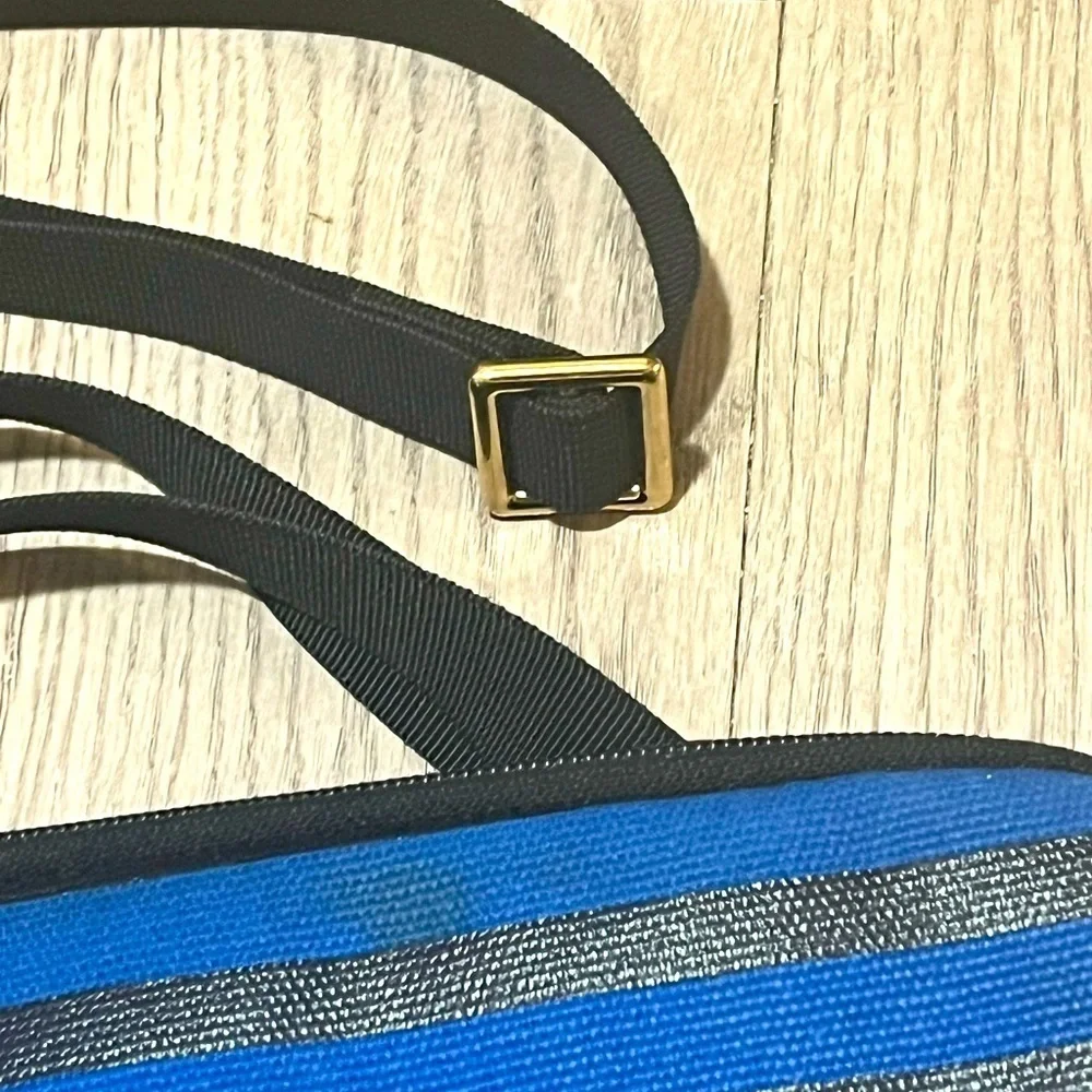 HP 🎉Rebecca Minkoff laptop case Black and Blue Striped 15